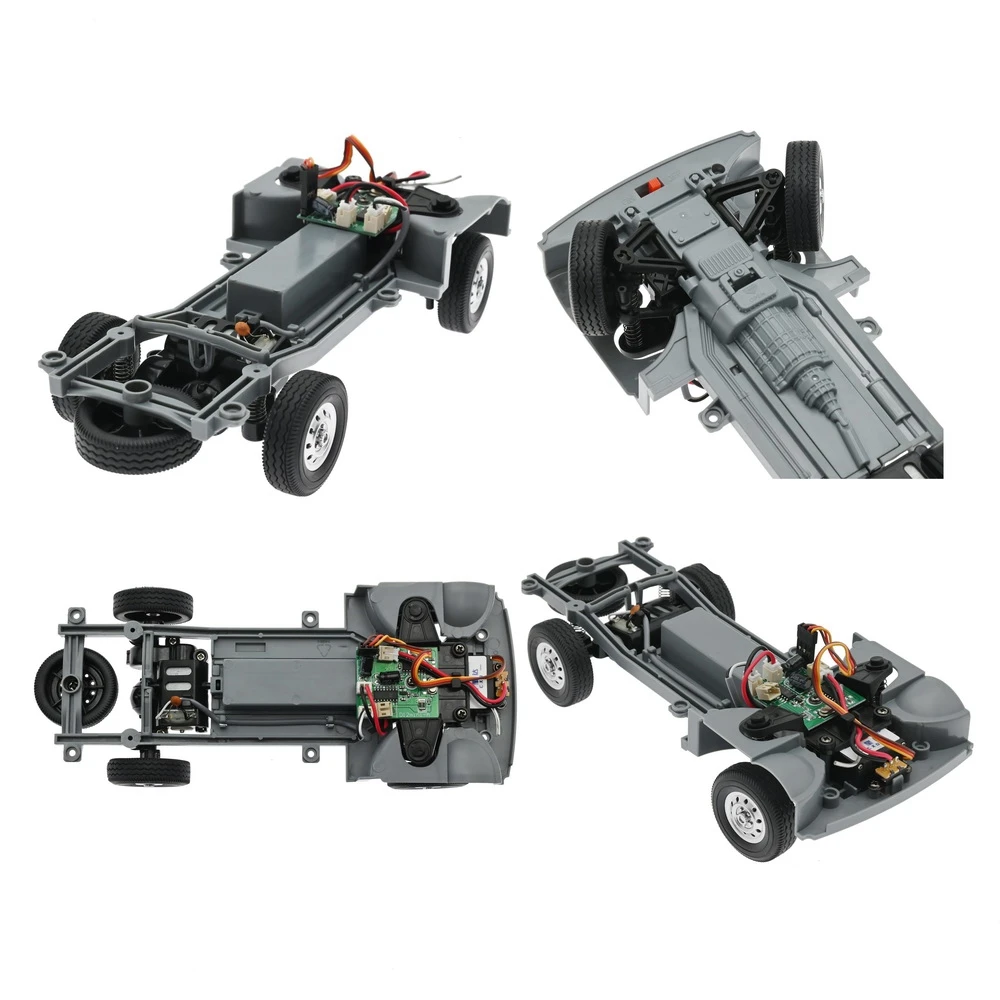 D12 Mini 1/16 2WD RC Car Simulation Climbing Drift Truck On-Road 130 Motor LED Light Fit D12 for Kids Gifts Toys,3B