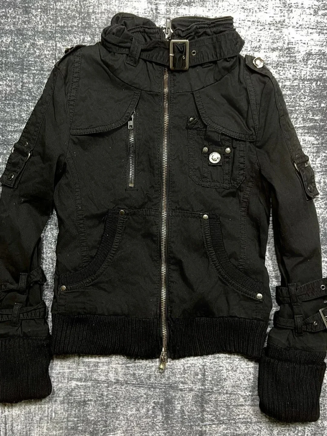 American Vintage Slim Short Coats Outwear Jacket Chic Autumn 2000s Gothic Punk Black Jackets Women Casual Y2k Clothing Elegant