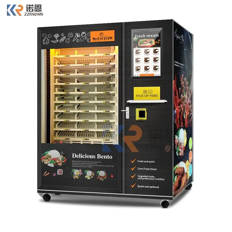 Customized Nutritional Meal Vending Machine Automatic Fast Food Microwave Heating Vending Machine