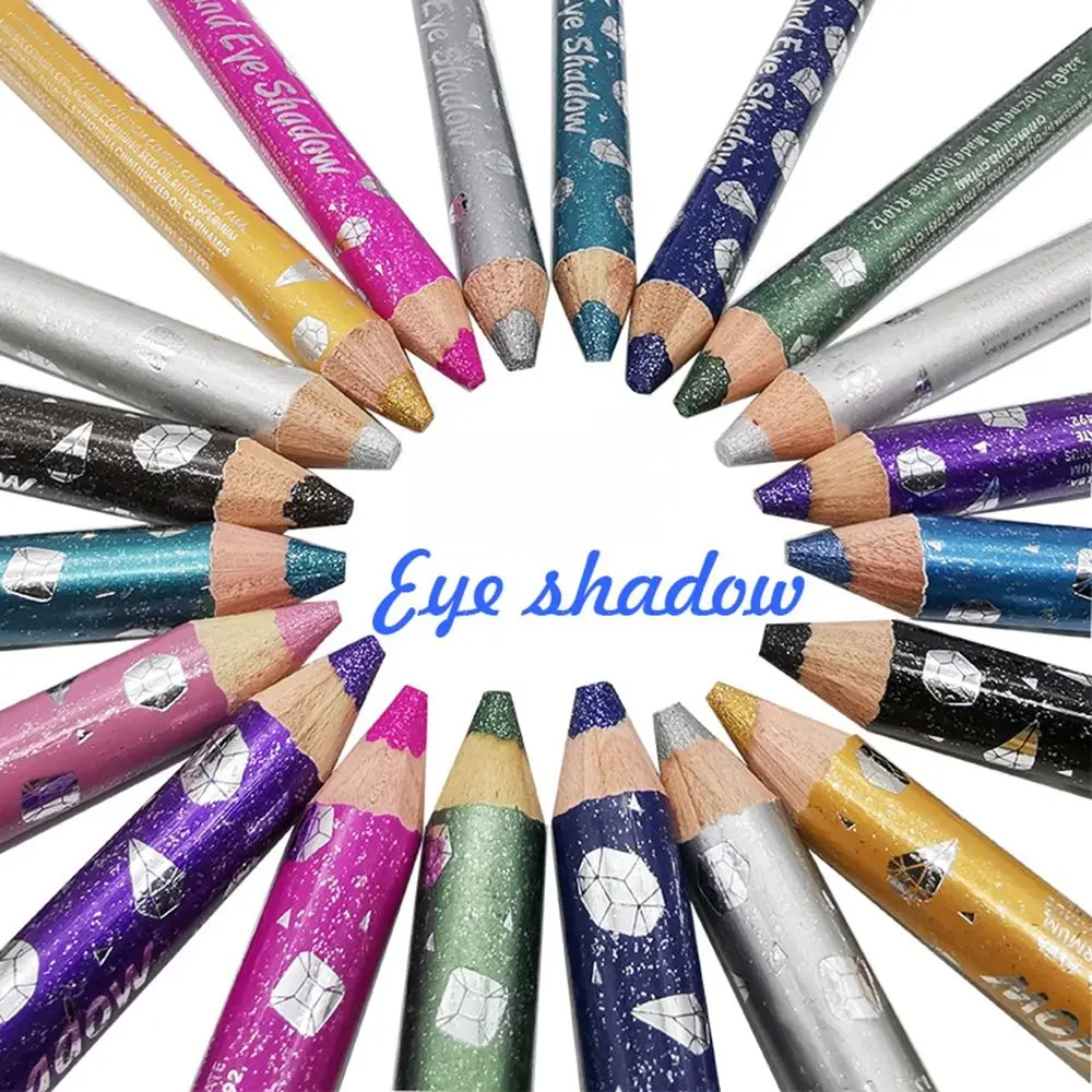 Waterproof Shimmer Eye Shadow Pen High Shine Long Lasting Monochrome Eyeshadow Brighten Eyes Blending Well