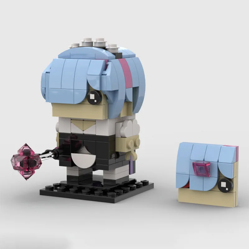 

210 шт. аниме сотрудничество Re:Zeroses Remses Brickheadz милый персонаж DIY строительные блоки идеальный подарок на день рождения для детей и фанатов