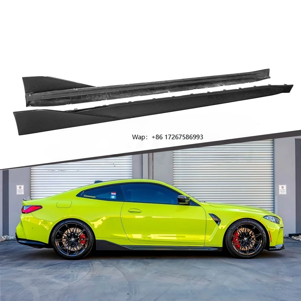 

Dry Carbon Fiber MP Style Side Skirt Door Sill for G80 G81 M3 G82 G83 M4 Side Panels Spoiler Bumper Lip Lower Door Splitter