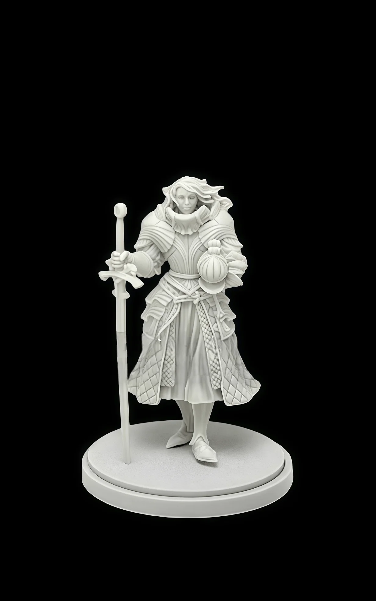 

40mm Cast Resin Model Assembly Kit, GK, Resin Female Swordsman, Unpainted, Needs To Be Assembled