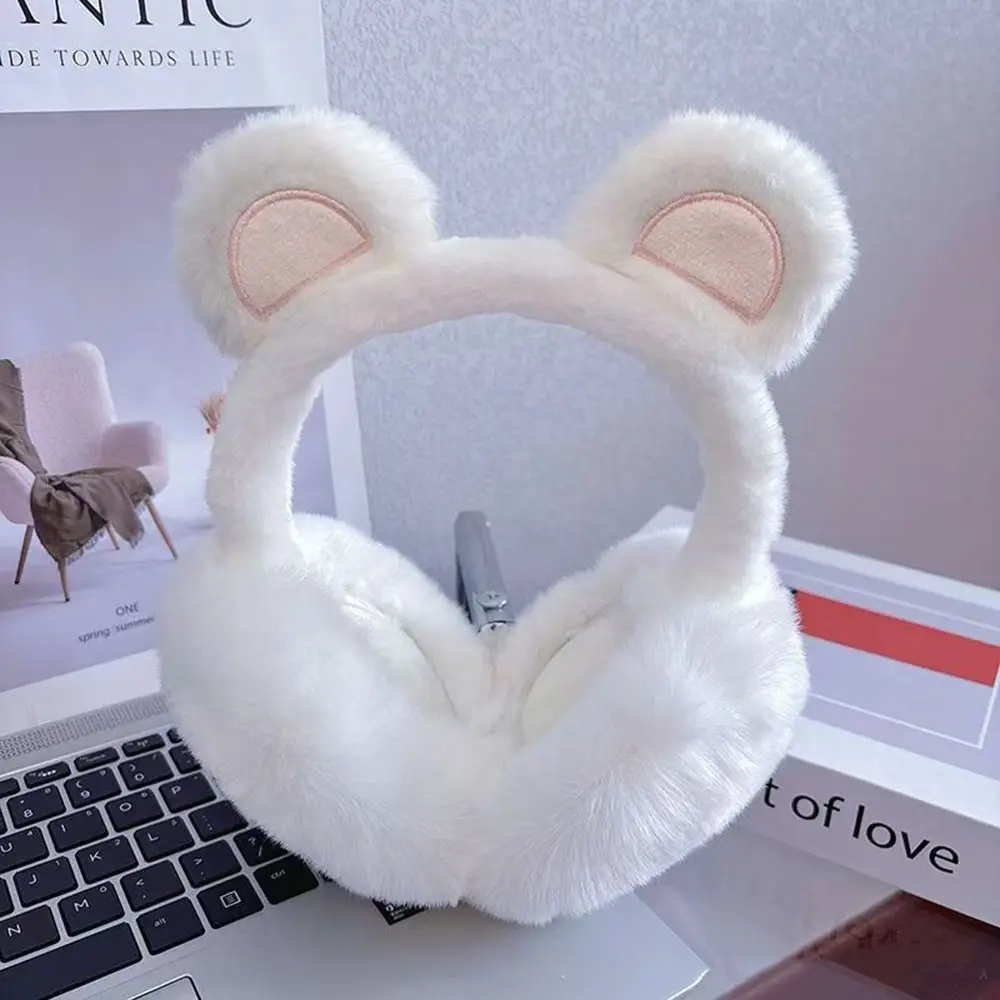 أزياء لطيف الدب الأذن غطاء للأذنين طوي المضادة للتجميد غطاء للأذن الدفء سميكة الشتاء الأذن يفشل للنساء الفتيات #3