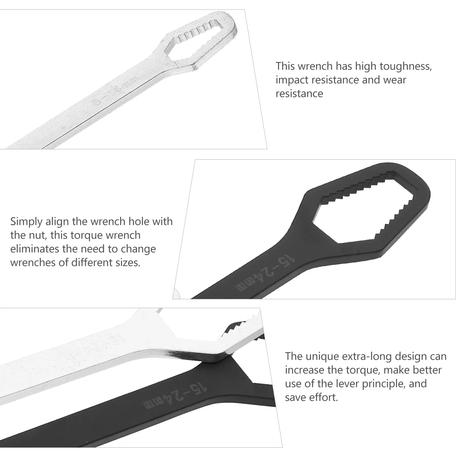 2 قطعة 8-22 مللي متر العالمي وجع الذاتي تشديد مزورة الصلب متعددة الأغراض أداة إصلاح لسيارة دراجة نارية أدوات يدوية