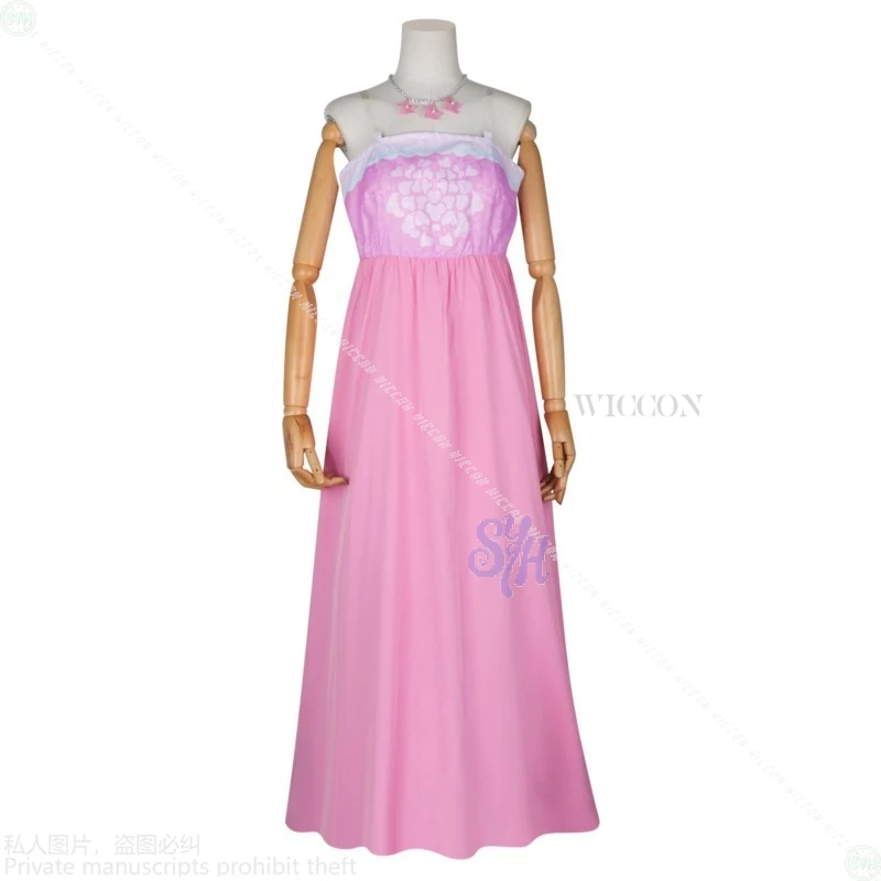 Disfraz de Anime The Apothecary Diaries 2, disfraz de Lishu con patrón de flores rosas, vestido bonito Hanfu de estilo chino Kawaii Lolita para Halloween