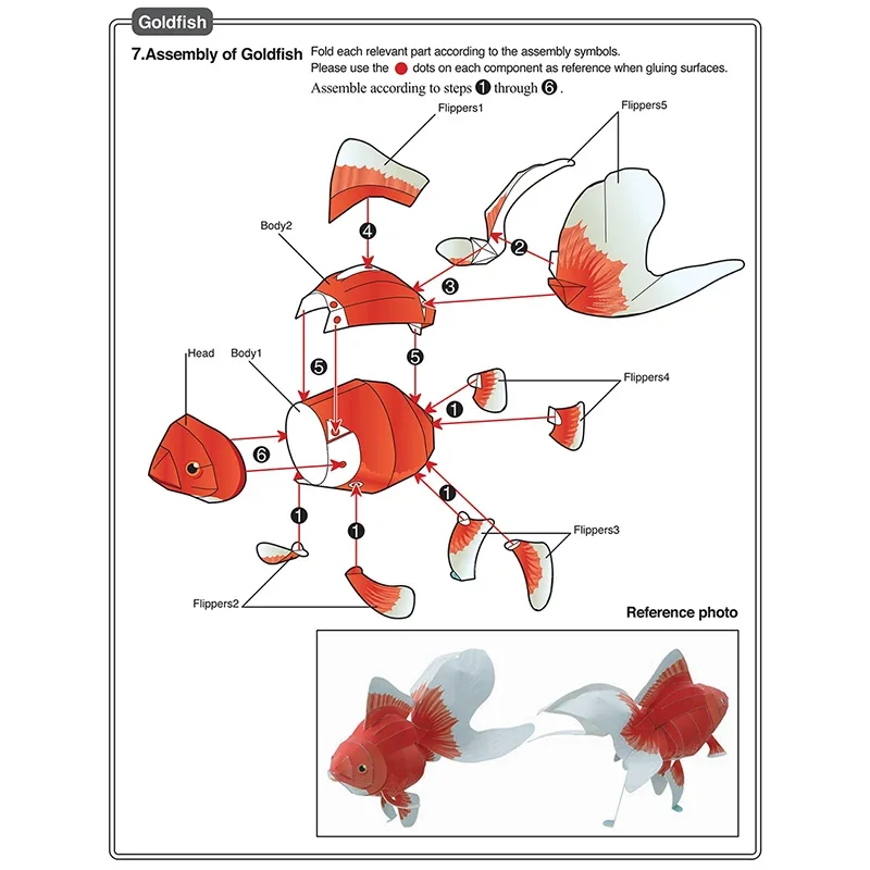 Pez dorado, arte de Origami, Mini modelo de papel doblado 3D, artesanía de papel, figura de Animal DIY, juguetes artesanales hechos a mano para niños y adultos, QD-276