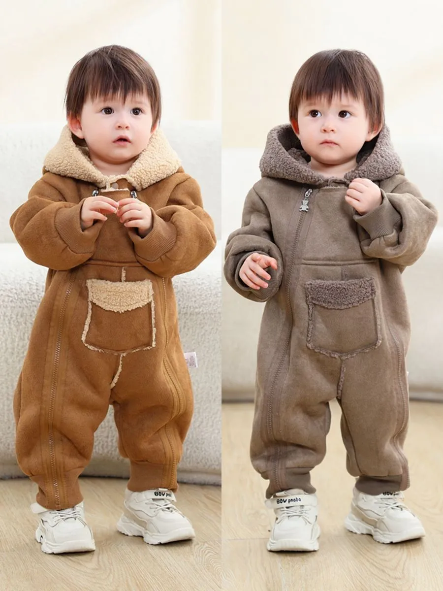 HY2723 New Arrival Baby Romper Suit Autumn Winter Warm Crawling Suit for Toddlers Boys And Girls Outdoor Clothing Harlie