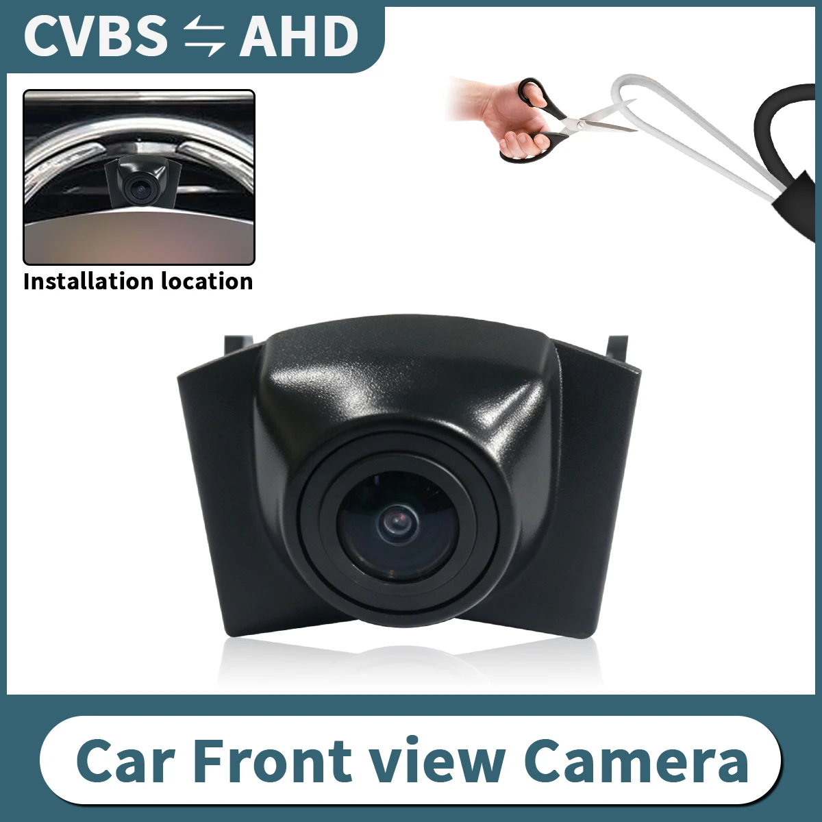 CVBS AHD Car Front View Camera For Cadillac SRX 2013 2014 Waterproof Night Vision Parking LOGO Front Camera