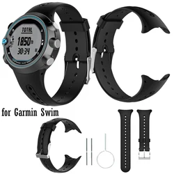 WatchBand Strap For Garmin Swim Sport Silicone Wristband Replacement Band Bracelet WatchStrap with Tools