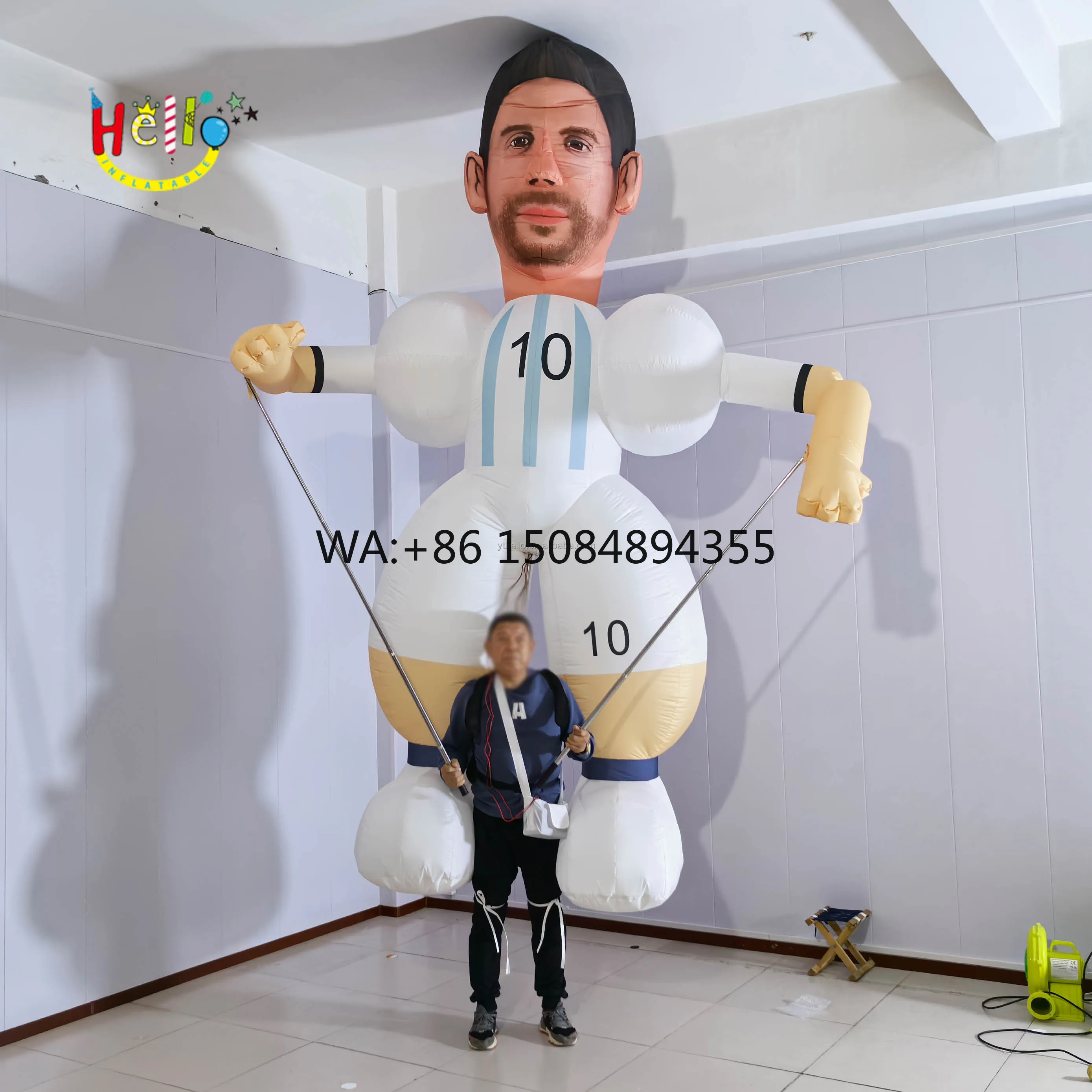 Newest Produce Inflatable Sports Star Parade Puppet Walking Inflatable Sportsman Puppet