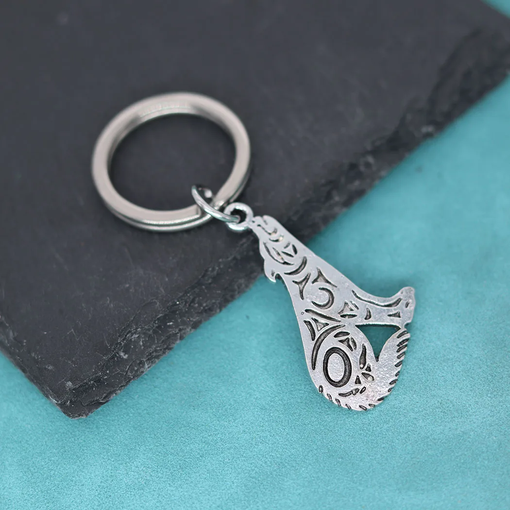 Celtic Sitting Wolf Tribal Pendant Keychain For Men Women Wolf Legend Slavic Pagan Animal Key Chains Gift For Boyfriend