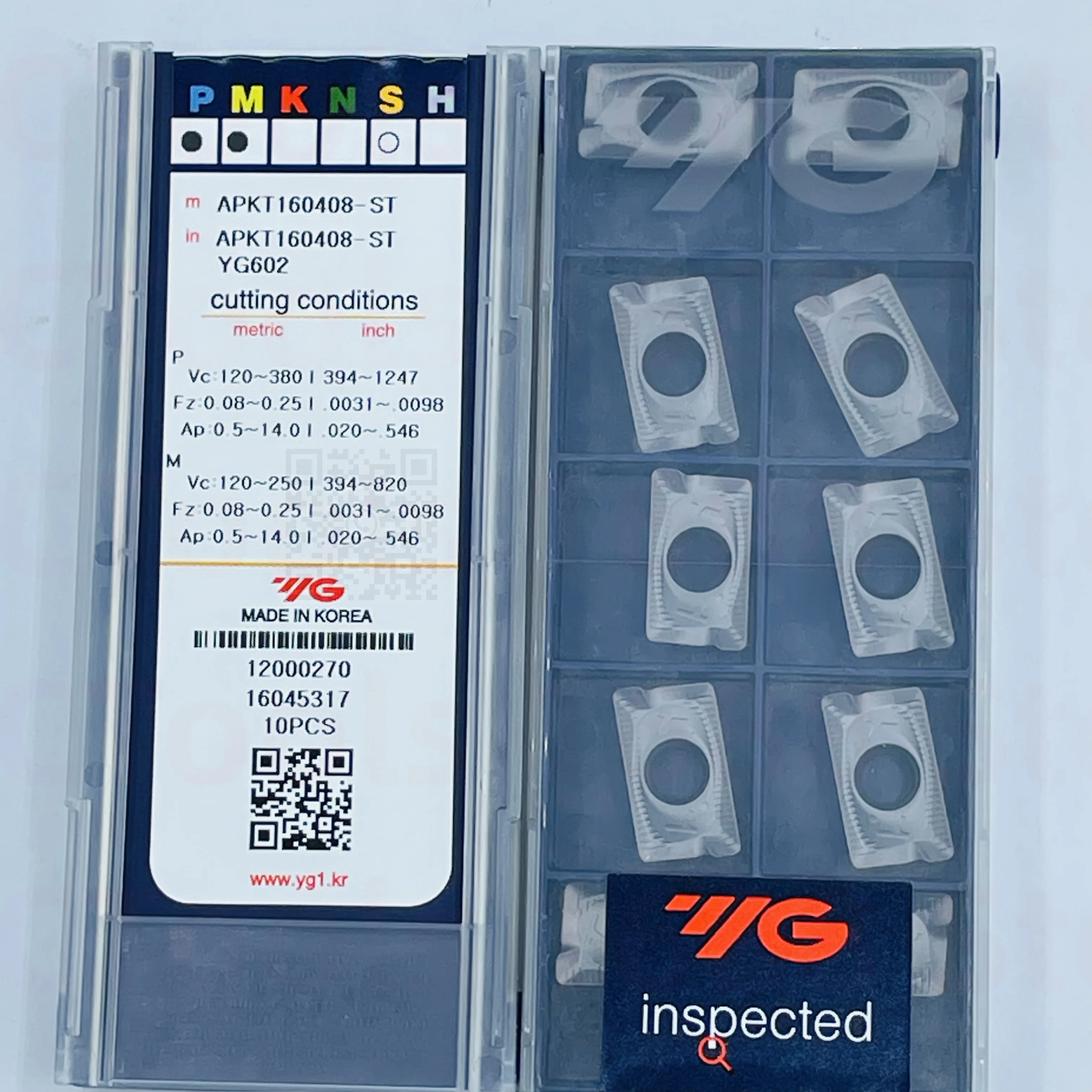 YG-1 APKT160408-ST APKT160408-AL APKT160408-TR YG622 Carbide Insert  APKT Inserts