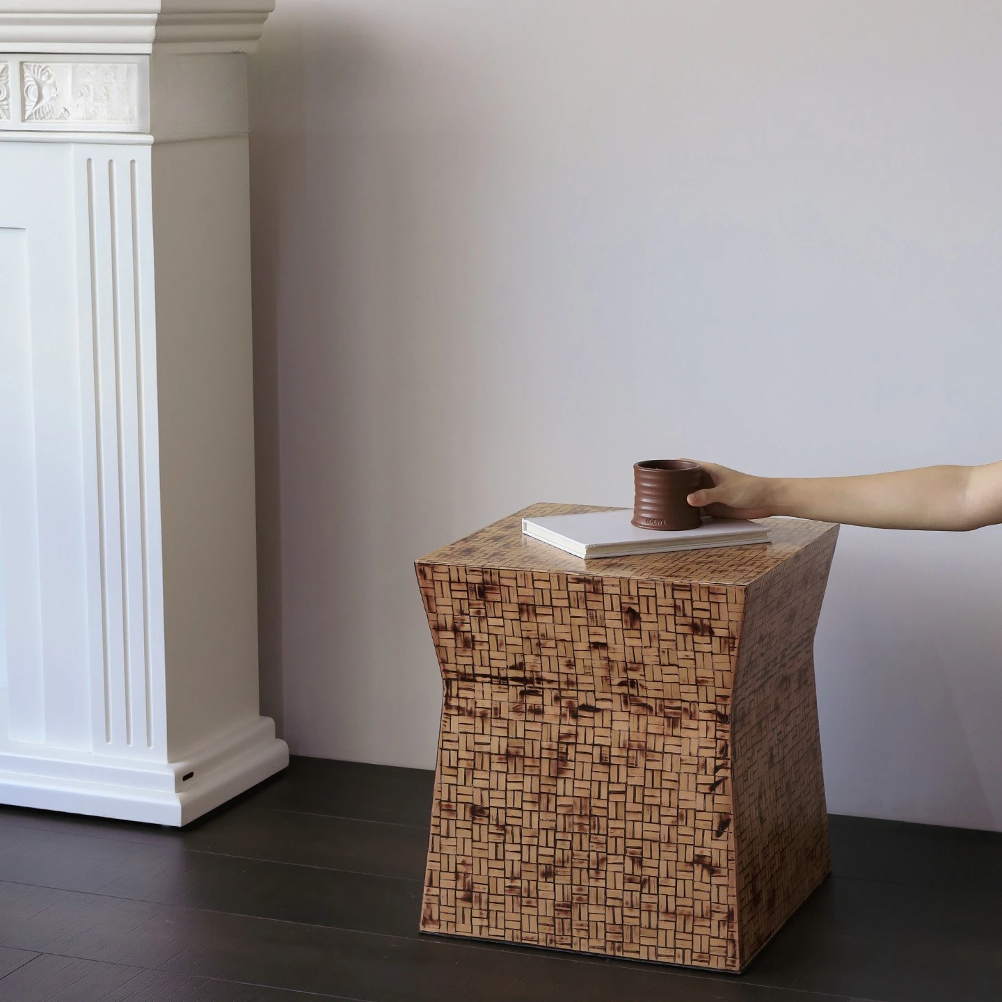 medieval style edge, niche handicraft, bamboo craftsmanship, sofa corner, living room balcony seat pier