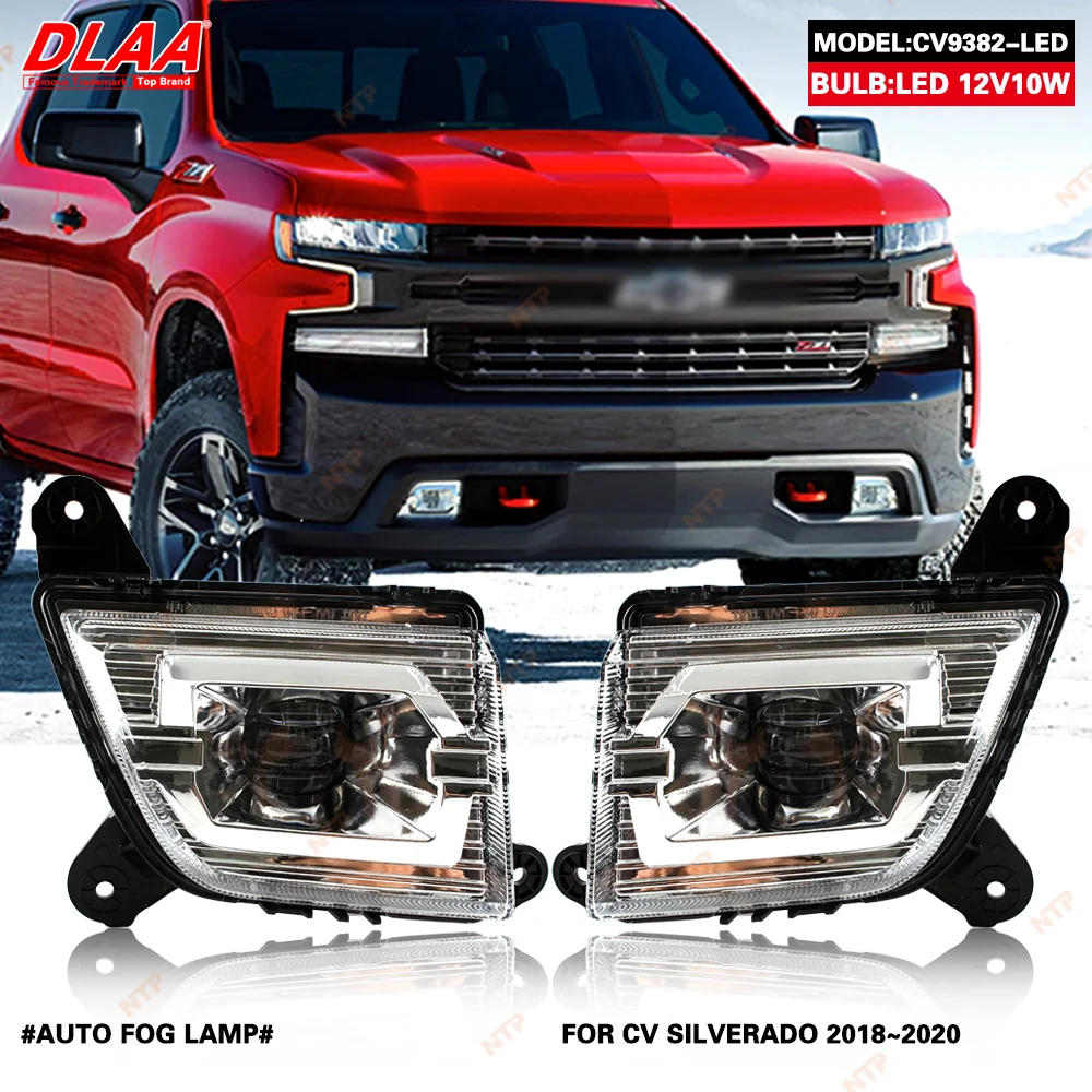 

For Chevrolet Silverado 2018-2020 Fog Lamp Daytime Running Light Daylight Halogen LED Headlight Fog light kit Car accessories