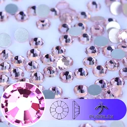 Light Rose Non Hot Fix Rhinestones Glitter Flatback Crystals Glass Strass Rhinestone for Mobile Phones Shoes Nail Art Garment
