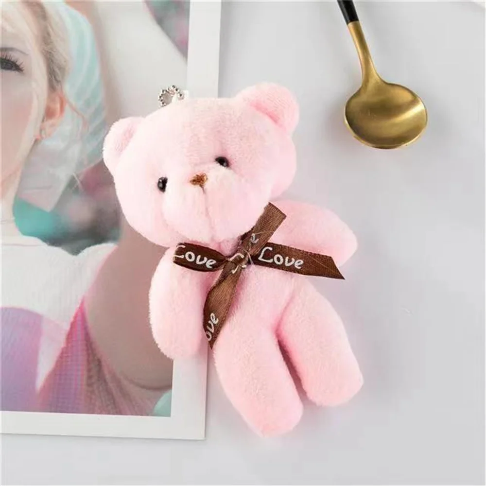 Teddy Conjoined Bear Doll Bear Pendant Plush Toy Key Chain Creative Doll Children\'s Small Gift