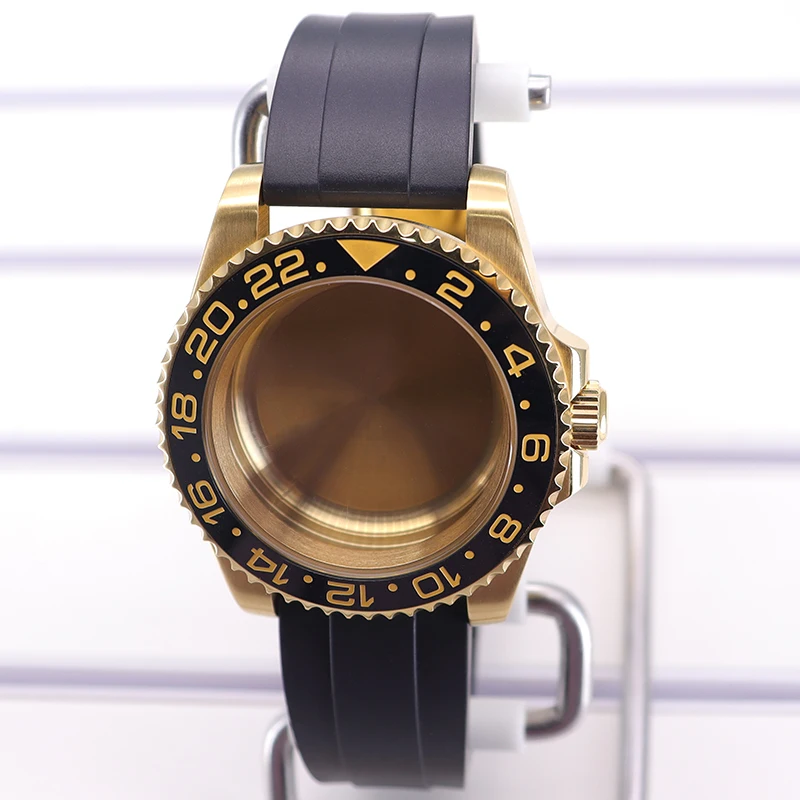 40-mm-Uhrengehäuse, NH35-Gummiarmband für NH35, NH36, NH34/38, Miyota8215, ETA2824-Uhrwerk, GMT-Sub-Gehäuse, 120-Klick-Lünette mit einseitiger Drehfunktion. – Detail 5