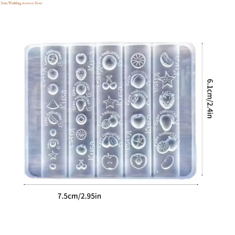 G92D قالب سحر أظافر الفاكهة قالب سيليكون قابل لإعادة الاستخدام لتصميم فن الأظافر بنفسك