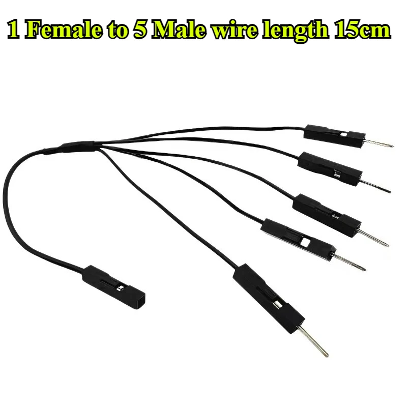 Dupont Terminal Wire 2.54mm 1 Male/Female to 2/3/4/5 Female/Male Jumper Splitter 2P/3P/4P/5P Pins Jumper Splitter Adapter Cable