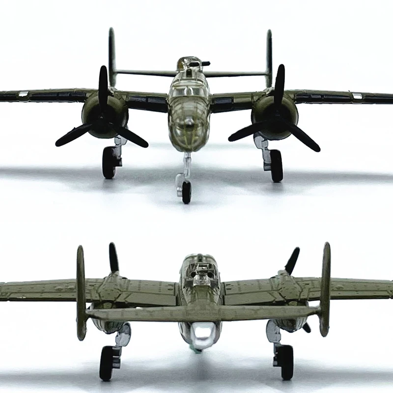 Diecast 1:200 Scale American B-25 Bomber Original Finished Alloy Airplane Model Simulation Static Collectible Toy Gift