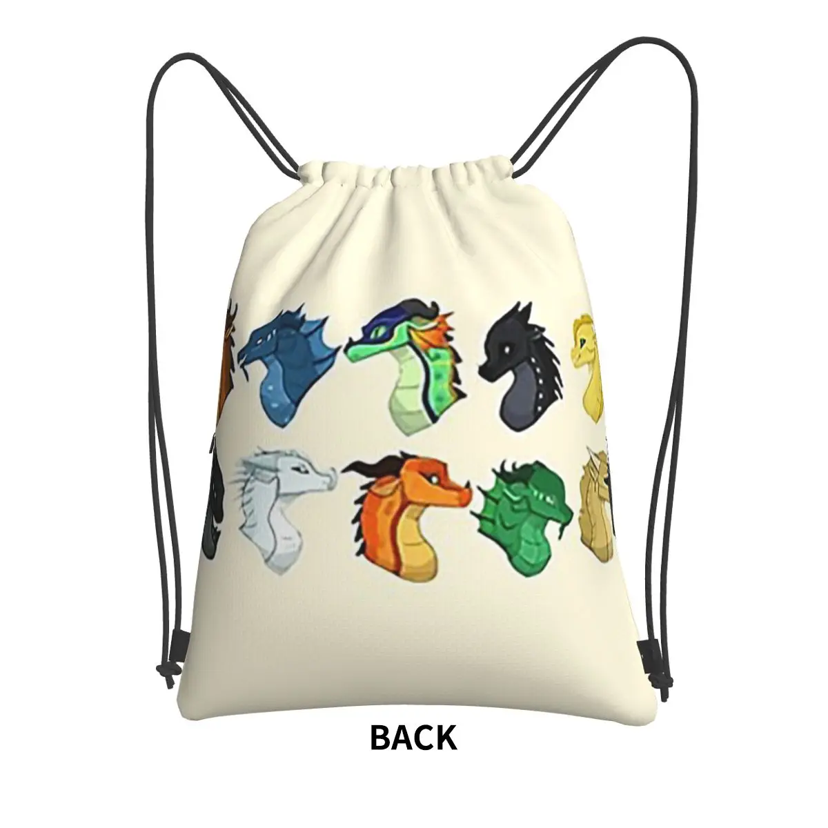 Head Dragons - Wings Of Fire Portable Backpacks Drawstring Bag Fashion Drawstring Bundle Pocket Shoes Bags For School Students