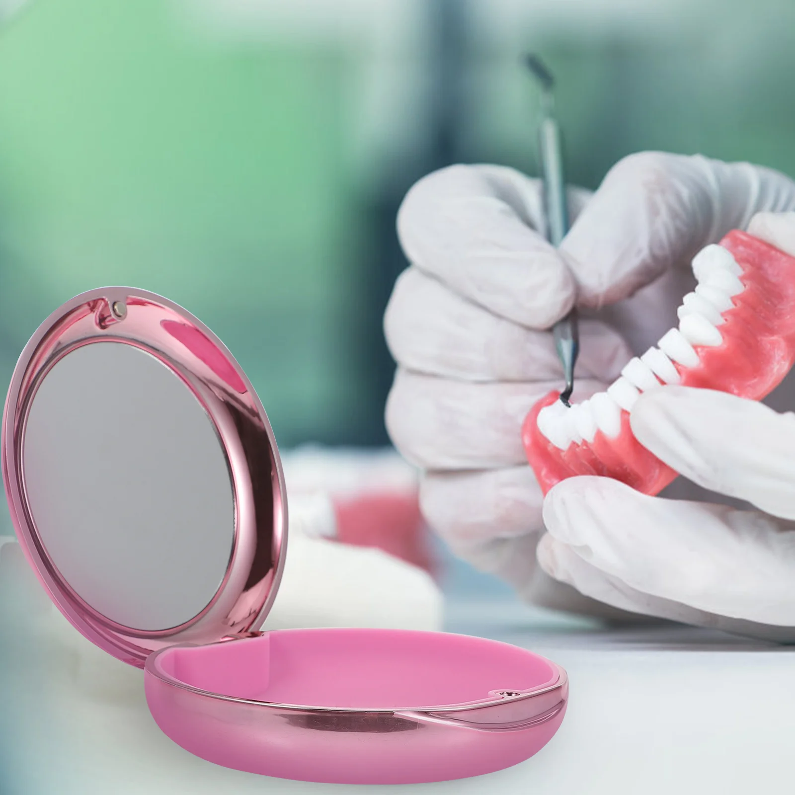 1pc Dental Retainer Box ABS PC Material Portable Denture Case Lightweight Storage Container for Braces thodontic Guards