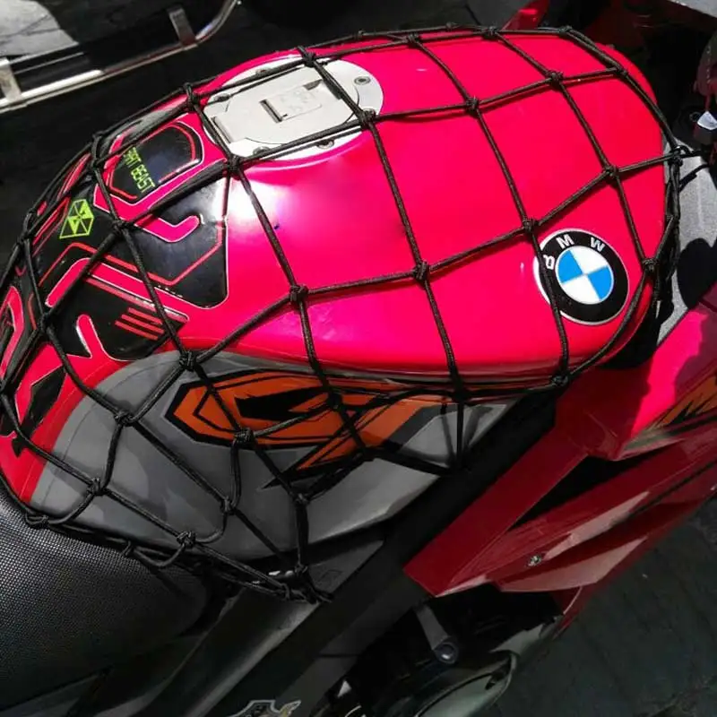 Motorcycle Fuel Tank Net Bag - Full Elastic Motorcycle Net, Motorcycle Helmet Net Bag & Cover, 40*40cm