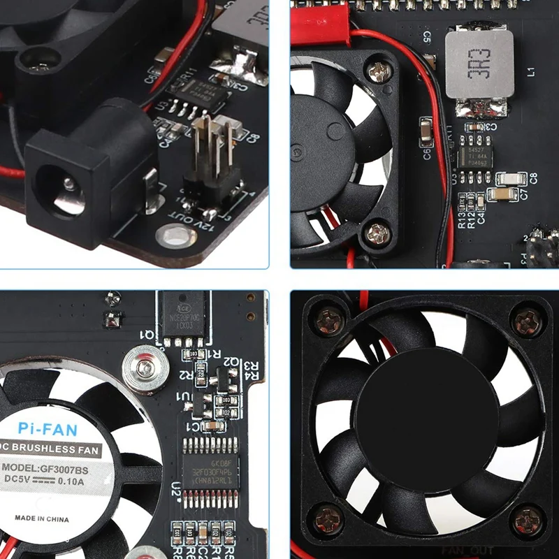 Power Expansion Board Power Board 20W(5V 4A) Power Supply Safe Shutdown With Cooling Fan Infrared Remote Control