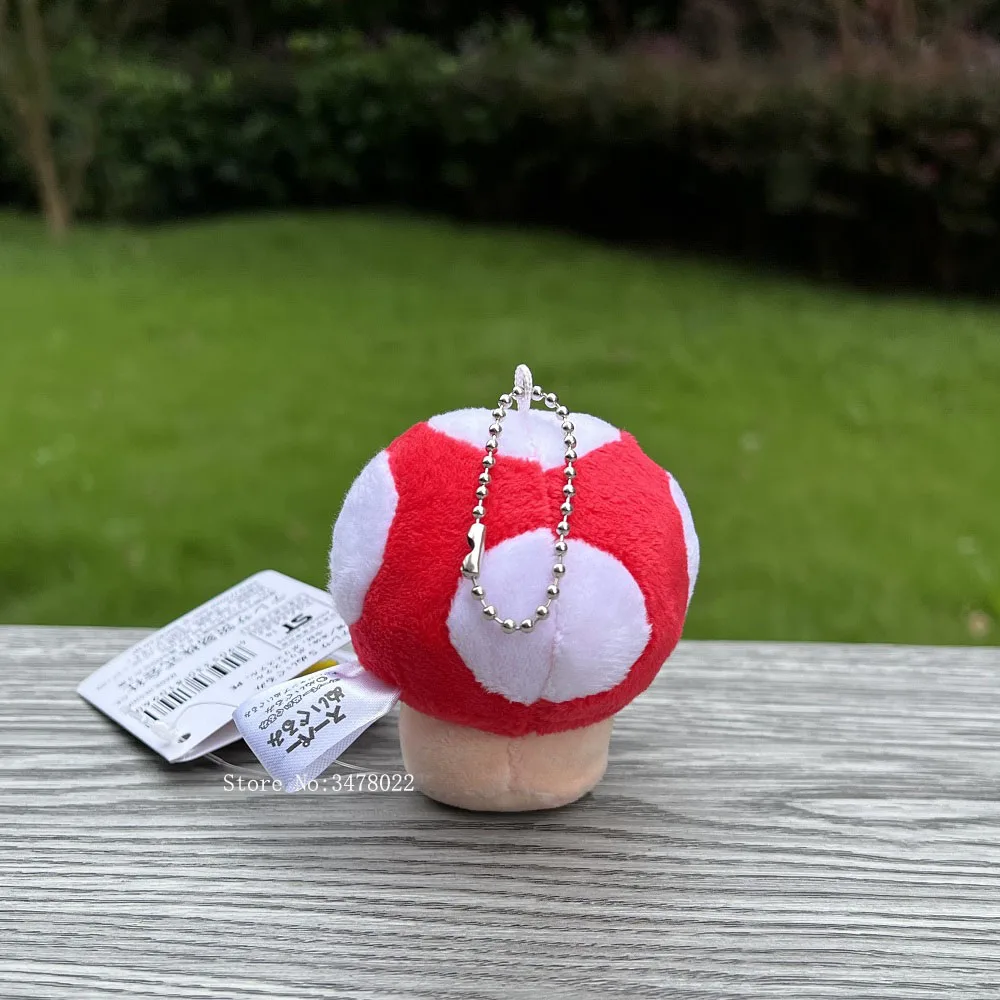 7cm Plüsch Niedliche Kröten-Pilz-Figur Rot Blau Stofftier Schlüsselanhänger Weiche Puppe – Detail 8