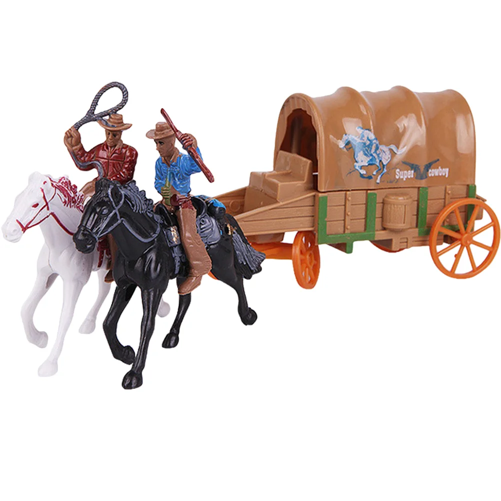 Cowboy Decorations Western Figure Wild Figures Statue Horse Riding Figurine Toys