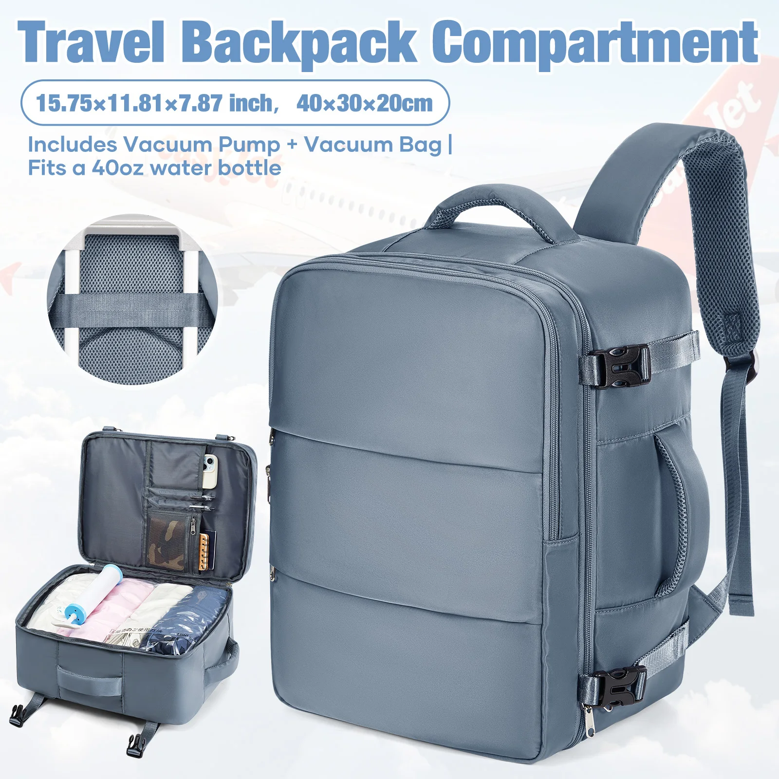 

Backpack Travel Cabin Airplane 40x30x20 Men Ryanair Carry-on Luggage 40x30x20 Wizzair Backpack Travel Bags Easyjet for Laptop