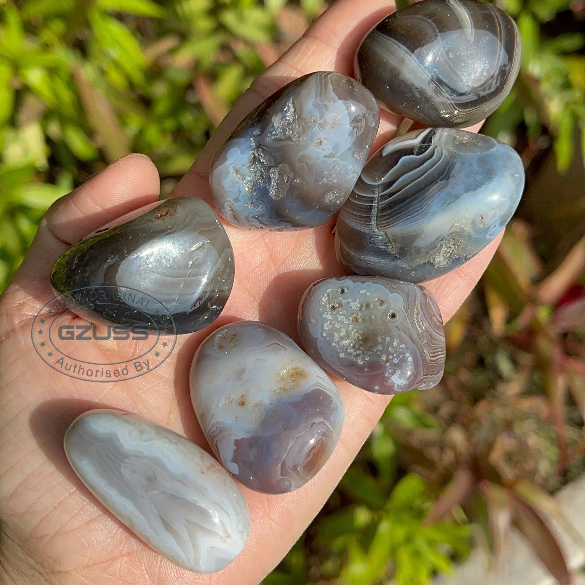 

2-3.5cm Botswana Agate Tumbled Stone Botswana Agate Stone Healing Crystals and Stones Chakra Stones Botswana Agate Crystal