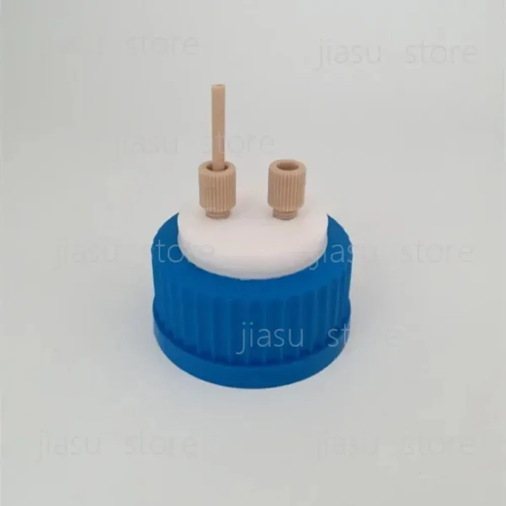 

Mobile Phase Solvent Bottle Cap with PEEK Head High Performance Liquid Reagent Bottle Cap GL45 Universal Cap