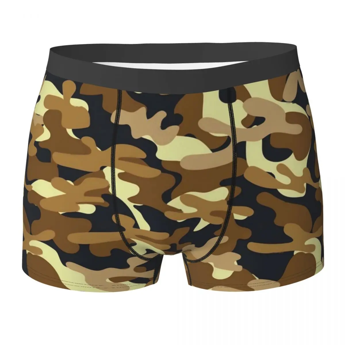 Yellow Camo Underwear Desert Camouflage Men Boxer Brief Classic Trunk High Quality Sublimation Plus Size Underpants