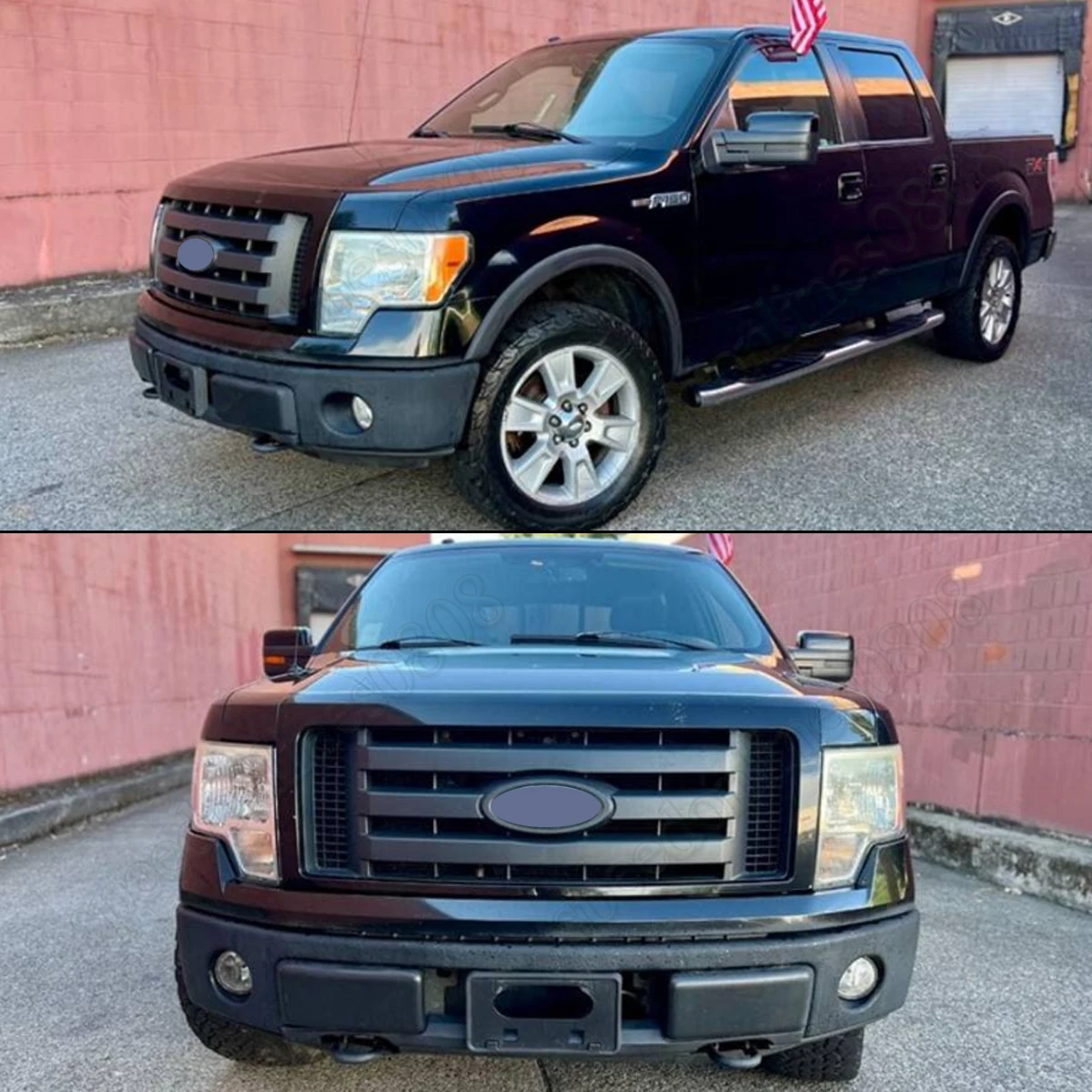 Front Bumper Radiator Grille Modified Grill Replace For 2009-2014 Ford  XLT FX4 F-150 F150 Front Grill Assembly UH Tuxedo Black