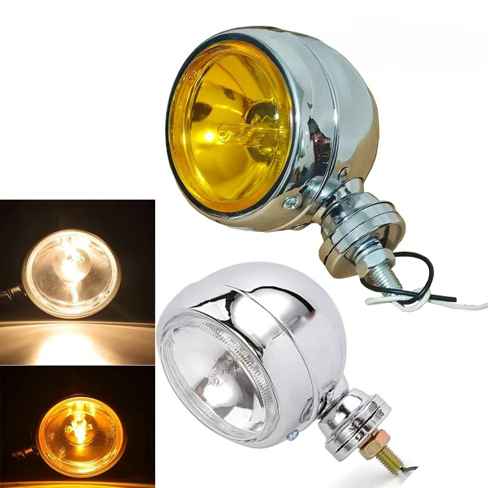 3 inch 12V Motorcycle Headlight Head Light Front Driving Spot Fog Lamp For Harley Honda Chopper Bobber Touring Custom Cafe Racer view 2