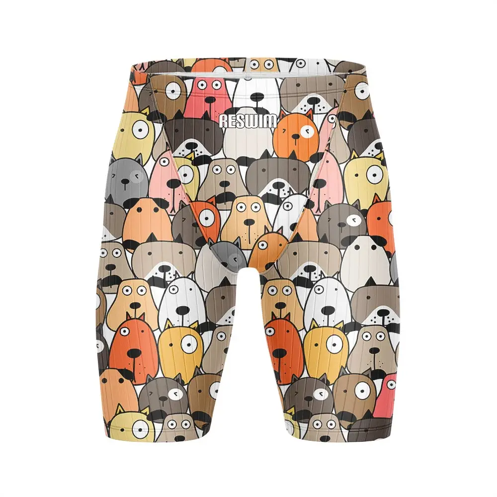 New Summer Cartoon Swimming Trunks Men's Swim Tights Jammers Swimsuit Elastic Shorts Outdoor Sports Beach Surfing Swim Pants - view 3