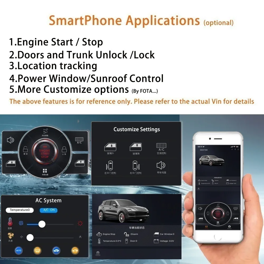 Upgrade Sistem Remote Start PKE Keyless GO untuk Porsche 11-18 Cayenne, MACAN, 718, Boxster, 911 dengan Kunci Dummy Asli