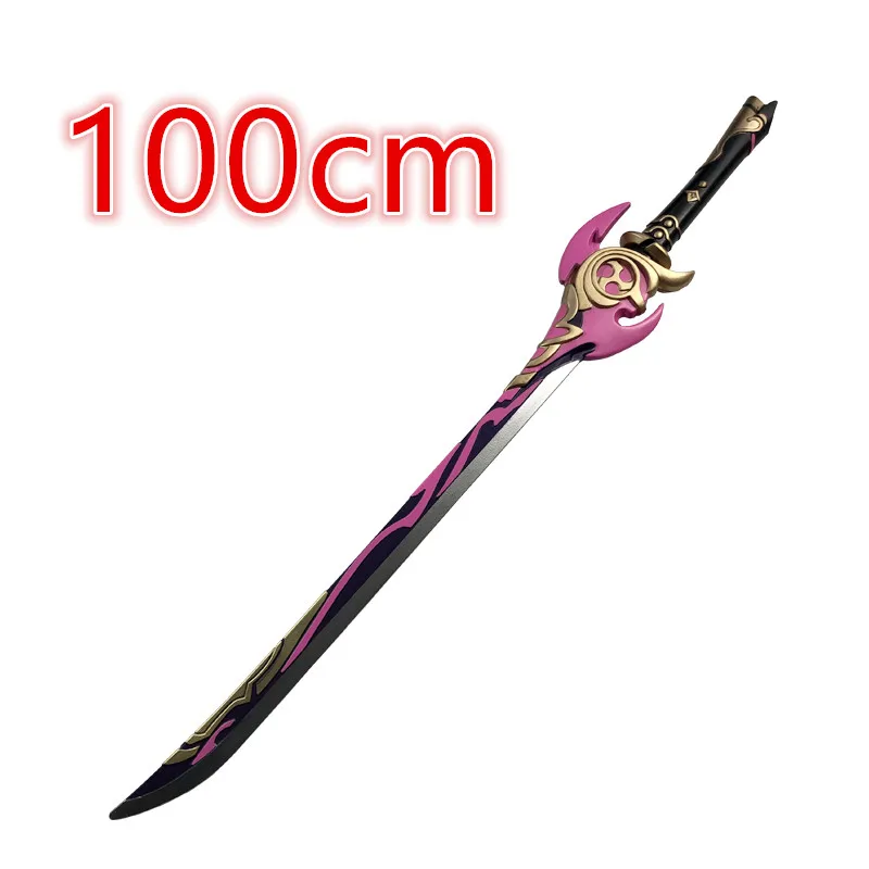 Mistsplitter Reforged Schwert 100cm Spiel Genshin Auswirkungen Schwert Kamisato Ayaka Schwert Cosplay Waffe Requisiten Sicherheit PU Rolle Geschenk