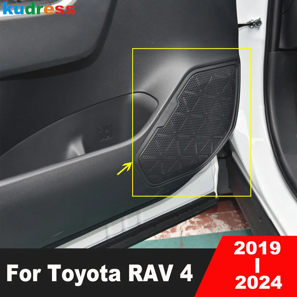 

Car Inner Door Audio Speaker Cover Trim For Toyota RAV4 RAV 4 2019 2020 2021 2022 2023 2024 Steel Loudspeaker Frame Accessories