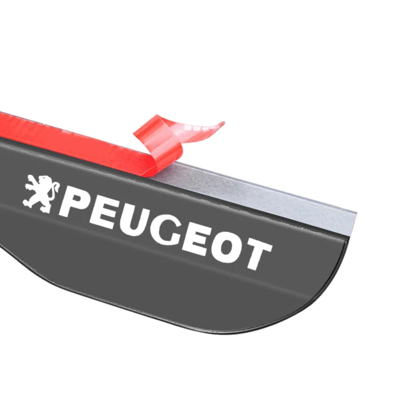 2pc Car Rear View Side Mirror Rain Board Eyebrow Guard Sun Visor Sticker for Peugeot 108 406 407 408 206 207 208 306 Valve Stem