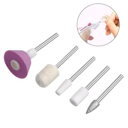 5 pieces 2.3mm shank nail tools Polishing Head Mounted Points Ceramic Grinding Heads wood Foot Care for Nail Abrasive Drill Bit