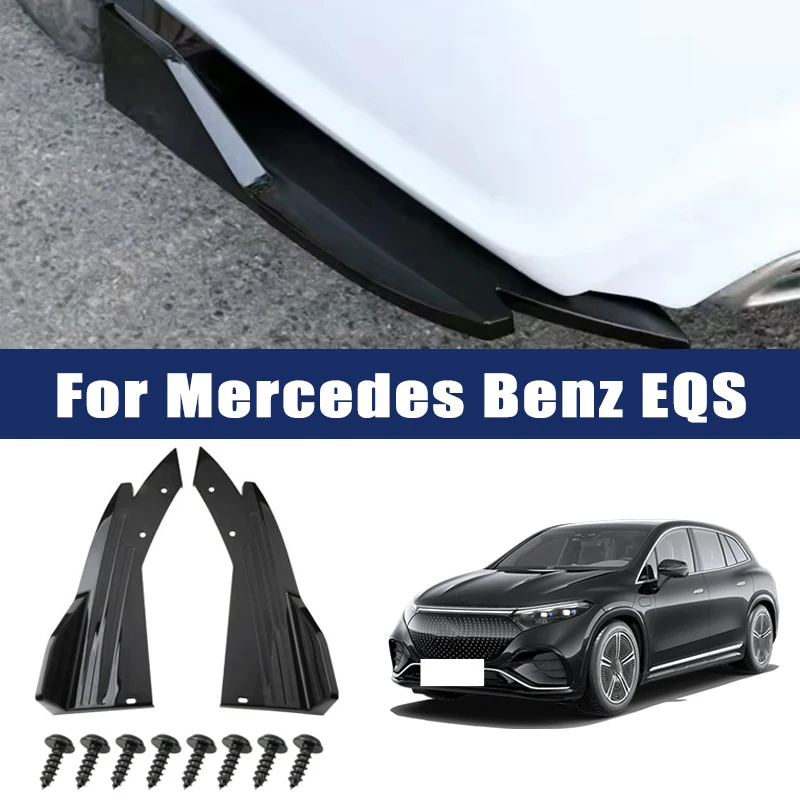 

Car Rear Bumper Spoiler Lip Carbon Fiber Wing Trim Anti-crash Diffuser Side Skirt Wrap Angle Splitter For Mercedes Benz EQS SUV