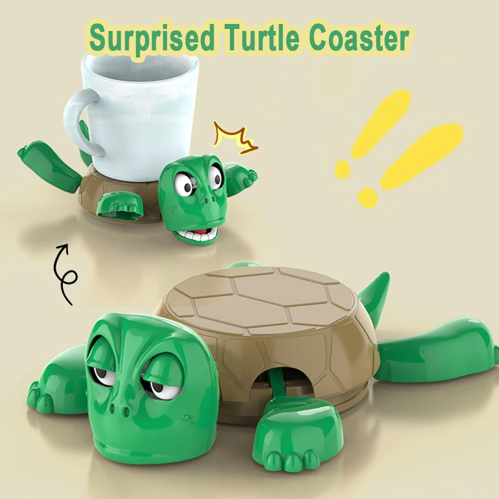 Surprising Turtle Coaster, Funny Thermal Insulation Pad for Desktop Decoration, and Pressure Relief Tool for Staring Eyes