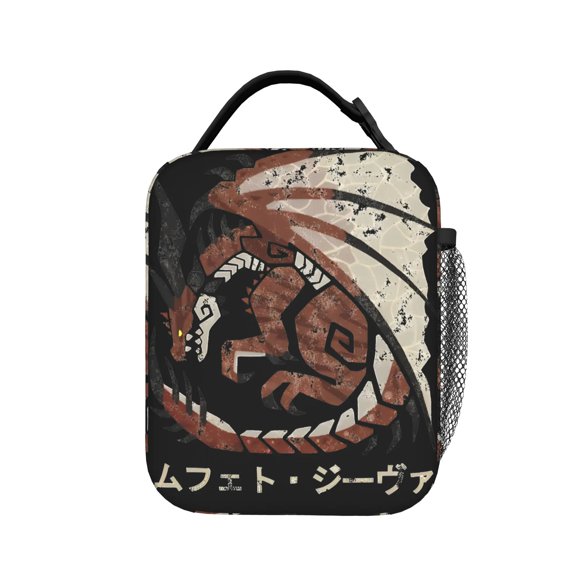 Monster Hunter World Iceborne Insulated Lunch Bags Thermal Bag Reusable,Meal Container Tote Lunch Box Food Bag Beach  Outdoor