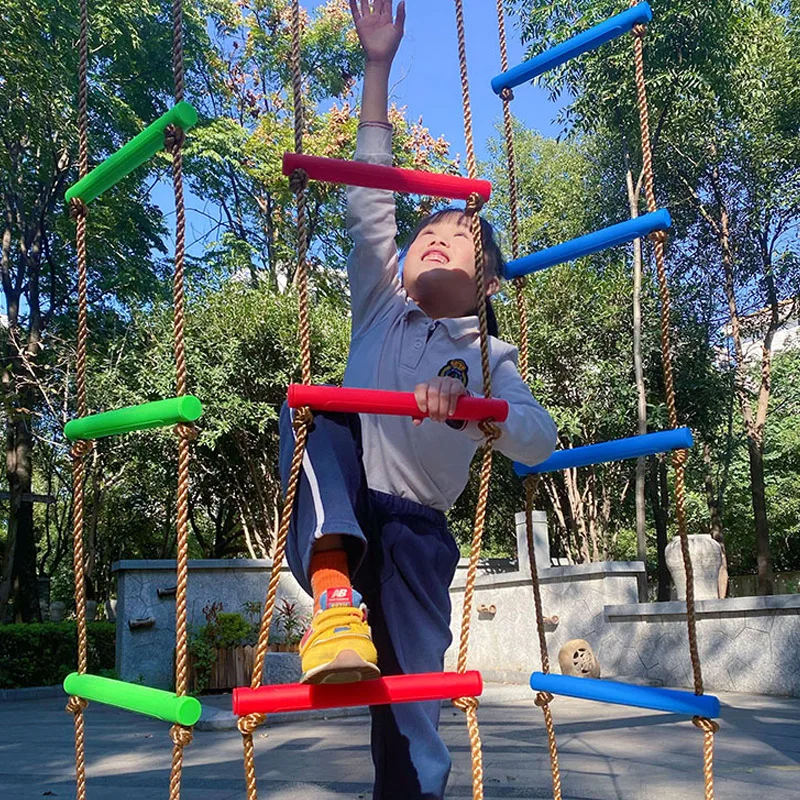 Escalera de cuerda para niños, árbol de escalada al aire libre, juguetes de jardín, equipo de integración sensorial, juego de deportes al aire libre multijugador