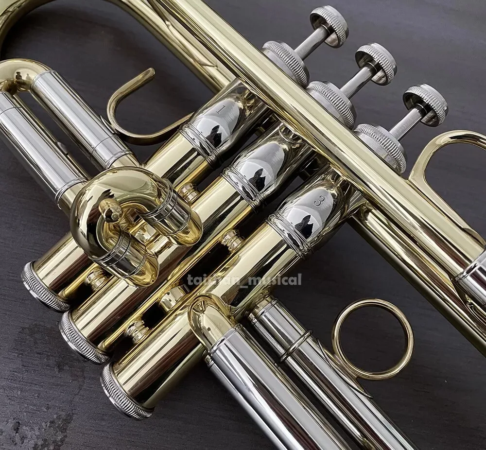 Brass Lacquered C Trumpet Cupronickel Tuning Pipe With Case