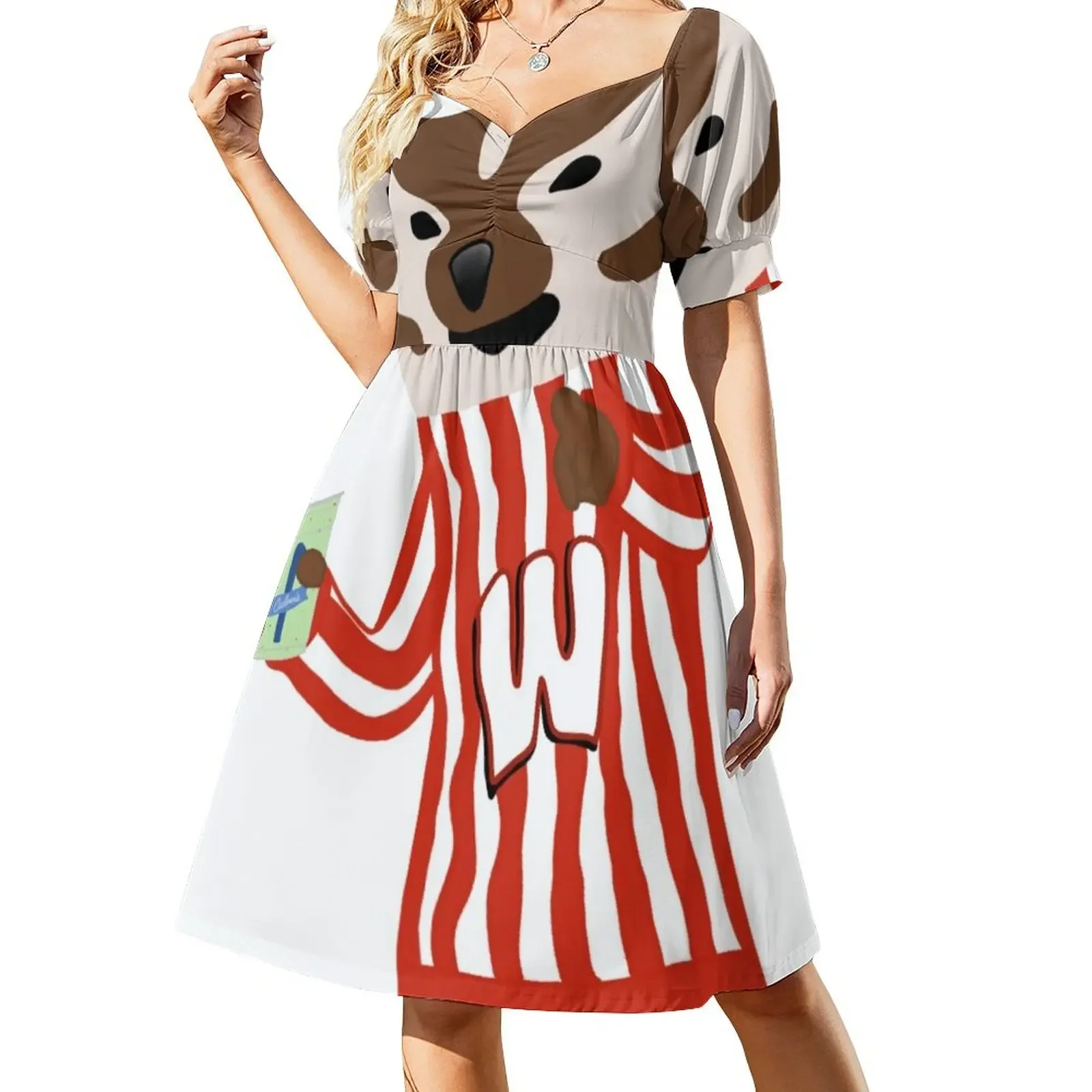 

Bucky Badger & Culvers Short-Sleeved Dress cute dress dress dresses Female