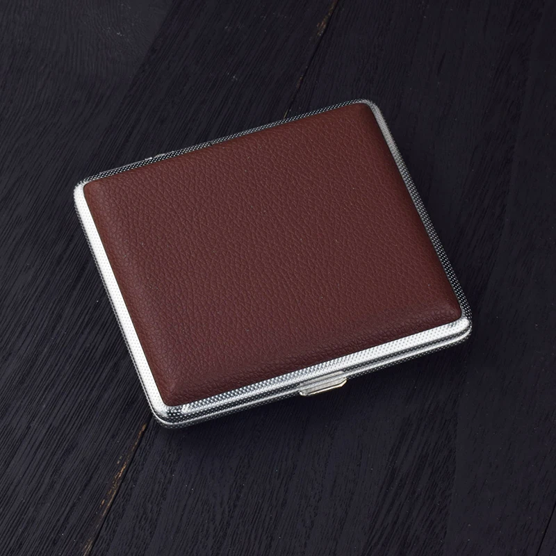 ultra-thin-portable-men's-leather-creative-metal-cigarette-box-moisture-proof-anti-pressure-20-stick-cigarette-holder